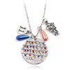 Film Television Peripherals 26 Alphabet Necklace Originality Circular Letters Dotted With Rhinestones Necklace - Image 1