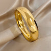 Smooth Stainless Steel Cuff Bracelet with Three Width Options - Image 3