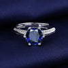 Silver Multicolor Green Ring Adjustable Open Band Women's Engagement Wedding Jewelry Gift - Image 10