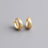 Silver Matte Minimalism Unisex Huggies Ear Hoops Earrings for Women Gothic Piercing Men's Jewelry - Image 11