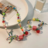 Boho Kpop Colorful Sugar Star Tassel Pendant Choker Necklace for Women Bowknot Sweet Love Heart Chain Aesthetic Y2K Jewelry - Image 2