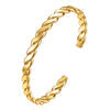 Stainless Steel Bamboo Cuff Bracelets Bangles for Woman Gold Color Wedding Female Jewelry Gifts - Image 23