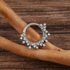 Titanium 16G CZ Hinged Clicker Segment Hoop Ring Sunburst CZ Daith Earring Septem Nose Piercing Jewelry - Image 5