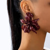 Oversized Geometric Earrings Pleated Earrings Earrings For Accessories Women Occasion - Image 3