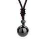 16 Mm Black Obsidian Tiger Eyes Amethyst Stone Women Men Necklaces with Adjustable Braided Rope Cords Crystal Pendant Ne - Image 9