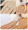 Simple Design Silver Color Women Rings Classic Wedding Engagement Accessories with Clear Cubic Zircon Stone - Image 4