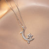 Cubic Zircon Star Crescent Moon Pendant Necklace Crystal Chain Jewelry Birthday Gifts For Women Girls - Image 5