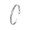 Vintage Thai Silver Woven Fried Dough Twists Bangle Silver Jewelry Opening Bracelets - Image 5
