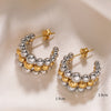 Jewelry Silver/Gold Color Stainless Steel Hoop Earrings For Women Birthday Gift - Image 10