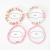Five-Piece Resin Bead Bracelet Set with Round Charms and Elastic Bands - Image 32