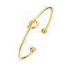 Dainty Knot Cuff Bracelet Bangles for Women, Gold Color Stainless Steel Bracelets, Wristband Jewelry Gift to Her - Image 11