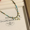 Vintage Bohemian Style Stone Beads Necklace for Women Charm Mang Star Pendant Stacked Clavicle Chain Jewelry Gifts - Image 8