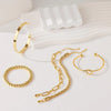 Gold Bracelets for Women Gold Plated Chunky Cuff Bangles Tie Knot Cuban Rope Paperclip Beaded Bracelet Stack Gift - Image 5