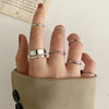 Ten-Piece Stacking Ring Set with Gold-Tone or Silver-Tone Designs - Image 23