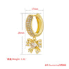 Pearl Heart Hoop earrings 4 lines Cubic zirconia women huggie earrings Sweet Bow drop earrings - Image 3