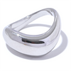 Minimalist Smooth Stainless Steel Metal Geometric Finger Ring Pvd Plated Distinctive Jewelry - Image 7