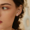 Silver Zircon Earrings for Women Shiny Cubic Zirconia Earrings Party Jewelry - Image 9