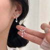 Silver Hoop Earrings Clip Golden Bowtie Ribbon Small Cute For Women Girl Gift Jewelry - Image 50