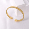 Personality Gold Color Stainless Steel Elastic Irregular Weave Twisted Open Bangles for Women Men Jewelry Does Not Fade - Image 3