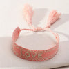 Bohemia Embroidery Letters Woven Tassel Bracelet For Women Handmade Adjustable Rope Braided Bracelet Retro Jewelry Gift - Image 10