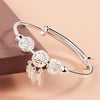 Silver Charms Bangles For Women Design Sparking Gypsophila Star Bracelets Party Wedding Jewelry - Image 12