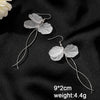 Flower Hanging Earrings for Women Pink White Color Translucent Petals Crystal Imitation Pearl Female Dangle Earrings - Image 30
