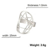 Hollow Open Ring for Men Women Stainless Steel Adjustable Rings Jewelry Friend Lover Gift - Image 18