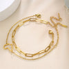 Africa Map Anklet Women Stainless Steel Gold Color Double Layer Beads Chain Ankle Bracelet Summer Accessories Gift - Image 14