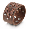 Leather Cuff Bracelet Punk Braided Bracelets Rock Leather Wristbands Mens Leather Bracelet Bangle Adjustable Wrap Bracelet Men - Image 12