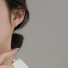 Silver Vintage Simple Pearl Huggies Ear Buckles for Women Charms Party Piercing Hoop Earrings Jewelry Gift - Image 4