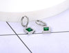 Stainless Steel Geometric Square Hoop Earrings Sparkling Cubic Zirconia Crystal Earrings Jewelry For Women - Image 41