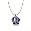Crown Pendant Necklace on Long Sweater Chain - Image 11