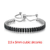 Simple Tennis Bracelet For Women Rectangle Zircon Silver Color Adjustable Bracelets On Hand Friend Gift Jewelry - Image 22