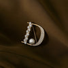 Rhinestone Letter D Brooches for Women Zircon Pearl Lapel Pins Gold Color Metal Party Clothes Suit Small Accessories Gift - Image 3