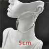 Clipped on Ears Women's Earrings with No Piercings No Pain Big Circle 5cm Round Casual Young Exaggerated Personality - Image 4
