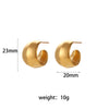 Dream Anti-allergenic Gold Plated Stainless Steel Hoop Earrings For Women Oversize Small Loop Earring - Image 17