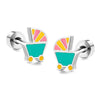 316L Surgical Steel Earrings Cute Style Silver Color Screw Back Oil Dripping Stud Earrings Body Piercing Jewelry Party - Image 11