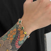 Boho Colorful Crystal Chain Necklace Bracelet for Men Creative Adjustable Link Couple Jewelry Set - Image 9