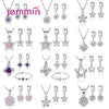 Women Bridal Jewelry Sets Silver Zircon Austrian Crystal Necklace Pendent/Earring/Chain/Bracelet - Image 1