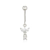 1PC Silver Horse Eye Zircon Crown Tassel Puncture Thread Flat Earring For Women Long Cartilage Chain - Image 11
