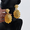 Dubai Gold Plated Jewelry Earrings Set Banquet Drop Women Lady Big Earrings for Girls Golden Hoop Earrings - Image 7