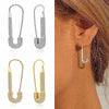 Chic Paper Clip Design Earrings for Women Simple Stlish Piercing Earrings Silver Color/Gold Color Jewelry - Image 1