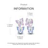 Butterfly Hoop Earrings with Colorful Cubic Zirconia - Image 49