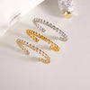 Open Wire Chain Cuff Bracelet in Gold Tone or Silver Tone - Image 5