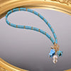 Sea Life Charm Beaded Choker Necklace with Multicolor Rice Beads - Image 15