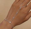 Silver Star/Evil Eyes Blue/White Zircon Bracelet Finger Design For Women Hand Chain Bracelet Party Jewelry - Image 7