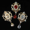 Retro Water Drop Diamond Brooch Detachable Women's Clothing Accessories - Image 3