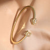 Three-Piece Open Bangle Set with Cubic Zirconia Accents - Image 18