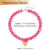 Colorful Acrylic Bead Choker Necklace with Heart Pendant - Image 8