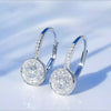 Silver Hoop Dangle Earrings for Women with Dazzling Cubic Zirconia Earrings Gift Statement Jewelry - Image 1
